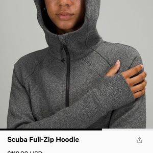 Lululemon grey zip up hoodie